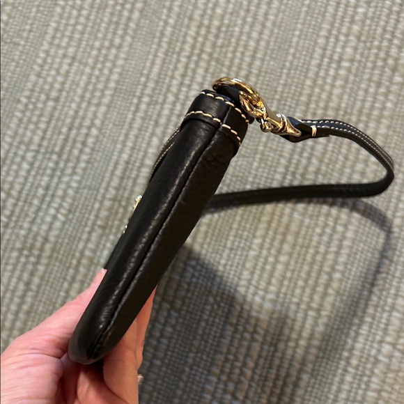 Dooney & Bourke Black Pebble Leather Wristlet - Picture 9 of 14